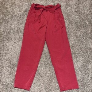 Pink high rise tapered leg pants